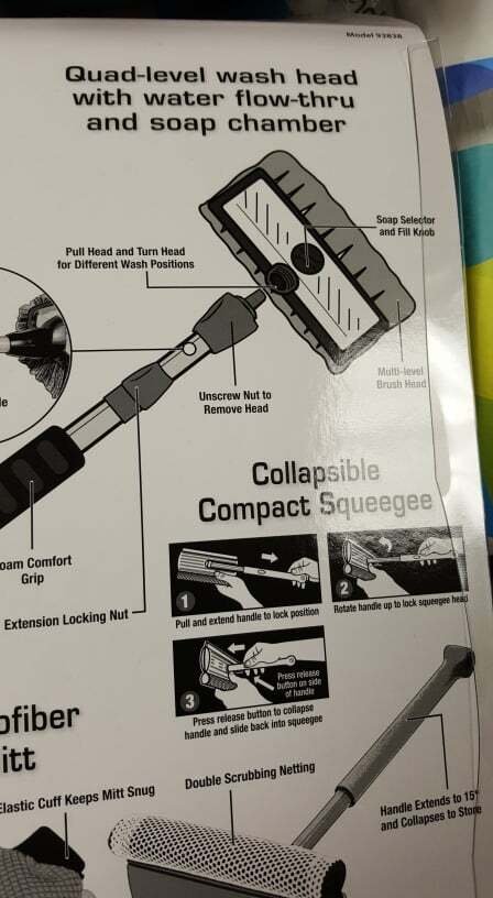 AutoSpa Suds-N-Go RV and Car Washing 4-pack Kit with Flow-Thru Extending Pole