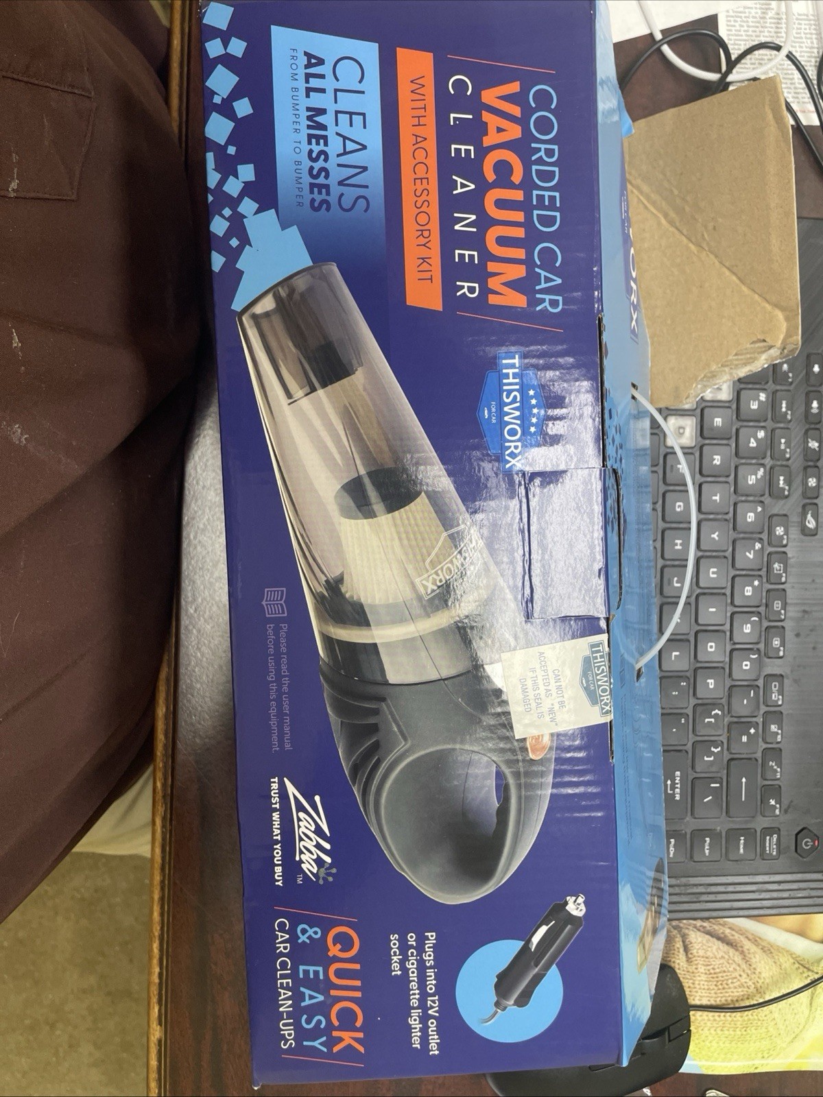 Zabba Corded Car Vacuum Cleaner 12V with Accessories Kit