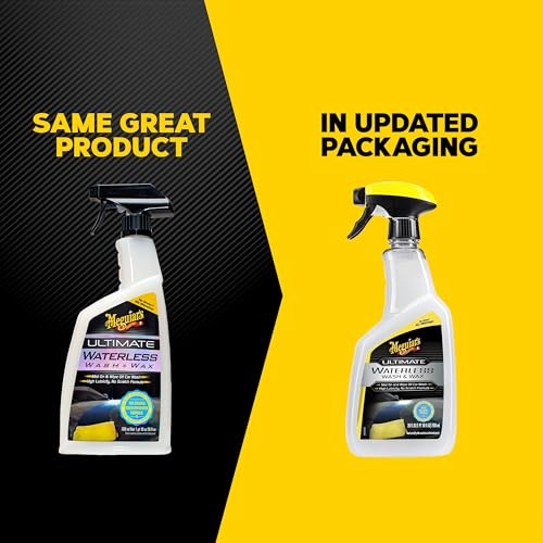 Meguiar’s Ultimate Waterless Wash & Wax, 2-in-1 Cleaner and Protection to, 26 Oz