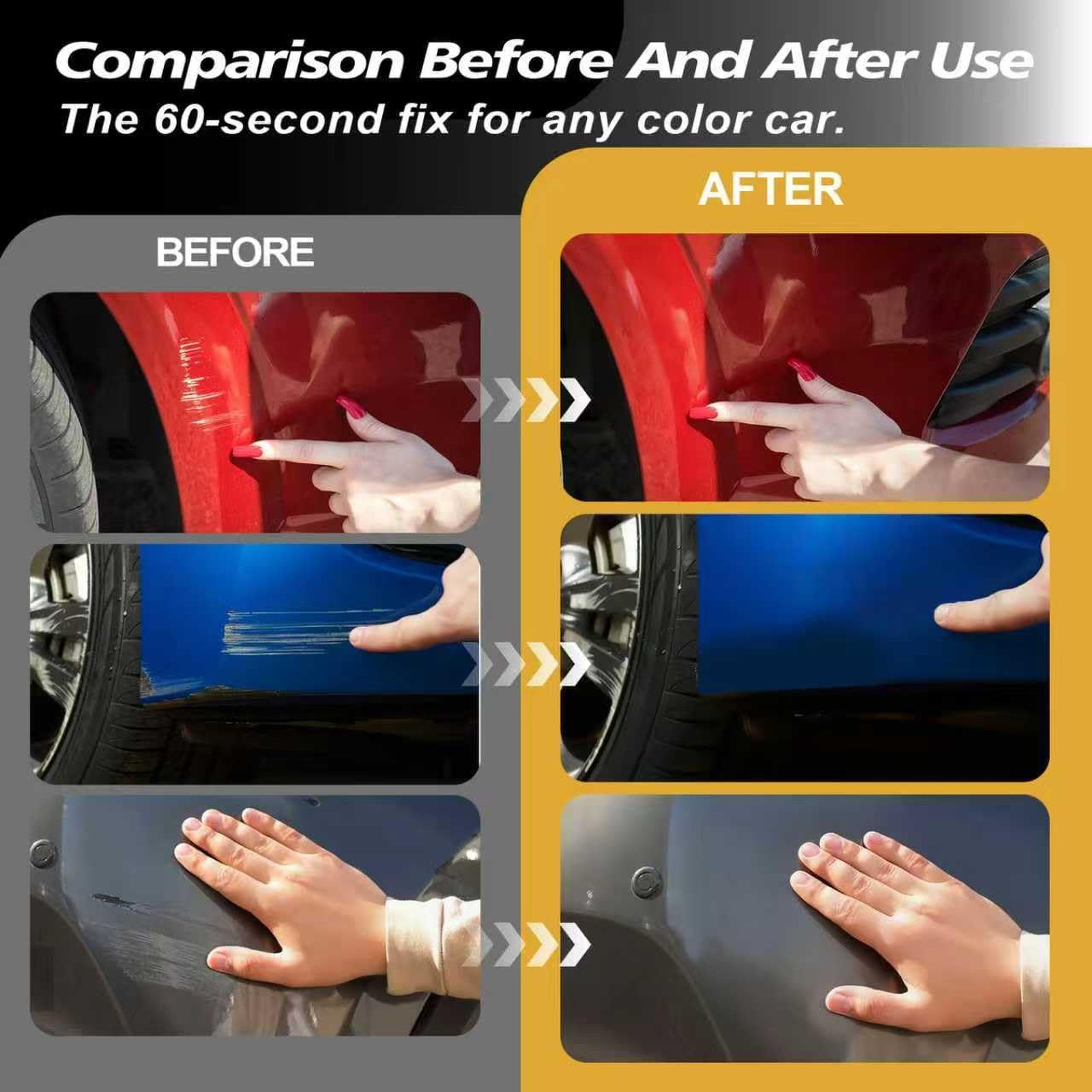 Car Scratch Remover Kit for Deep and Light Scratches, Vehicle Paint Repair