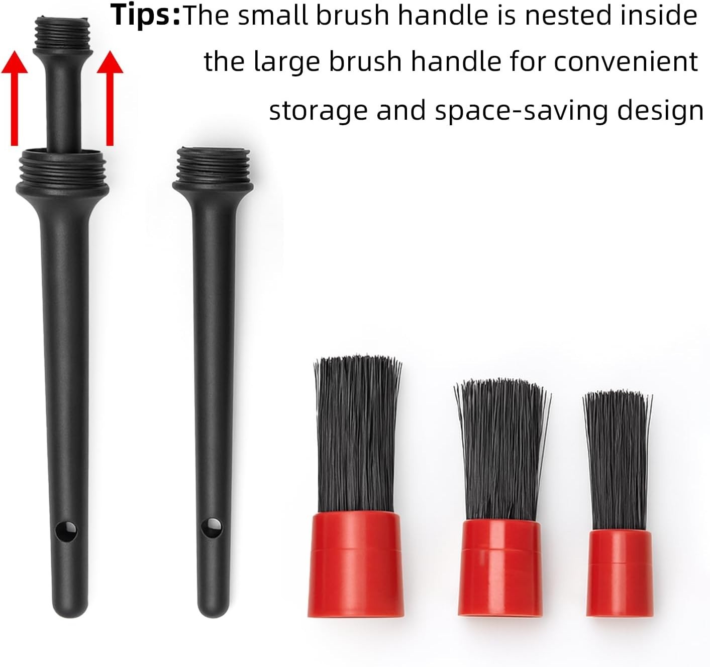 9-Piece Car Interior Detailing Kit with Brushes, Gel & Microfiber Towel