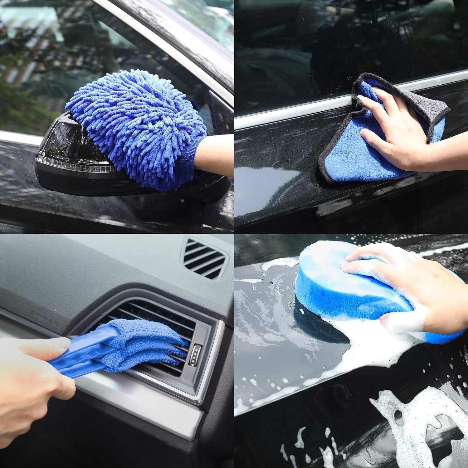 22 Pcs Car Cleaning Drill Brush Kit Set | Auto Detailing Brushes for Car Wash