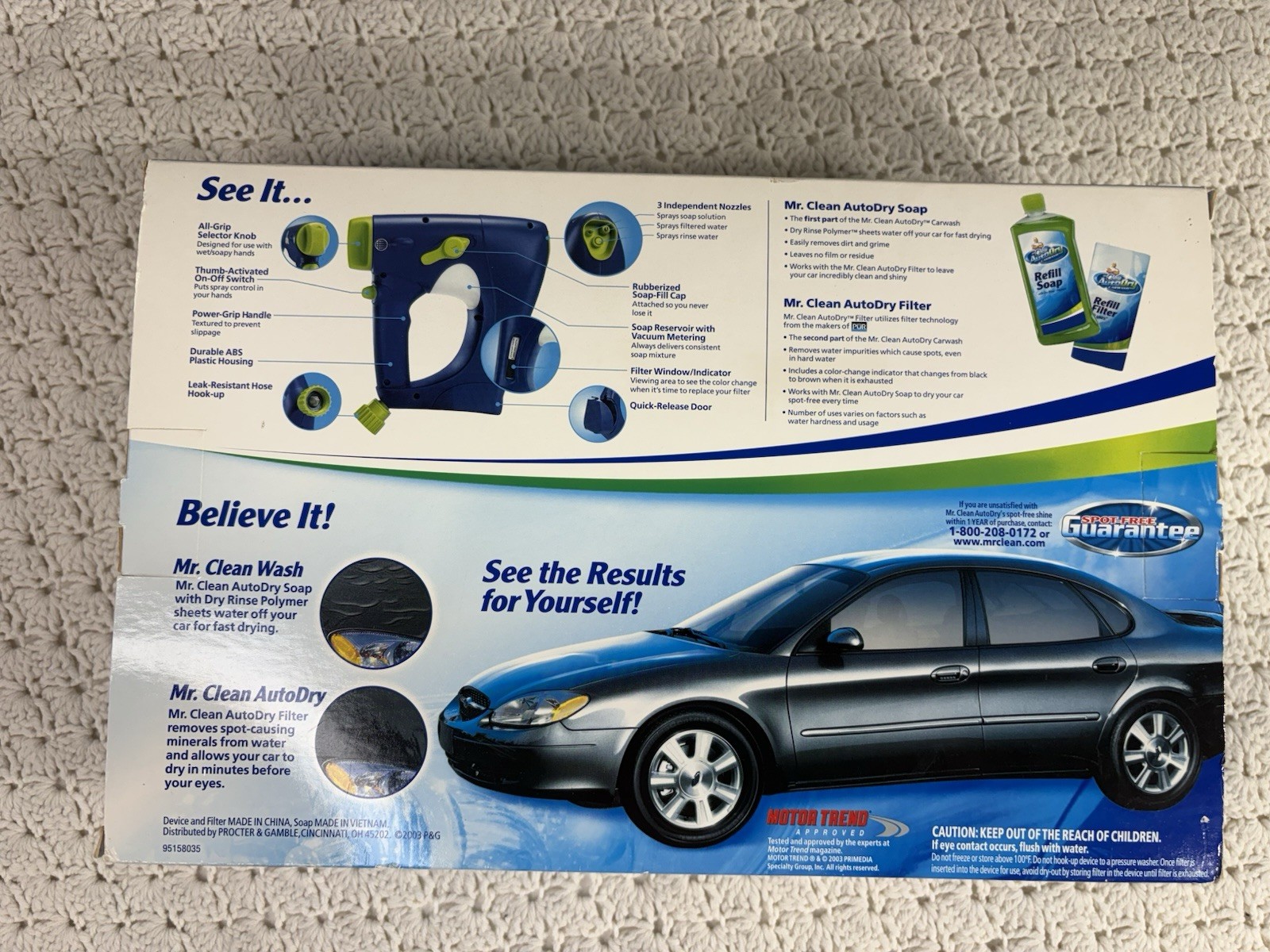 New Mr. Clean AutoDry Carwash System Car Detail Kit With Soap + Filter + Sprayer