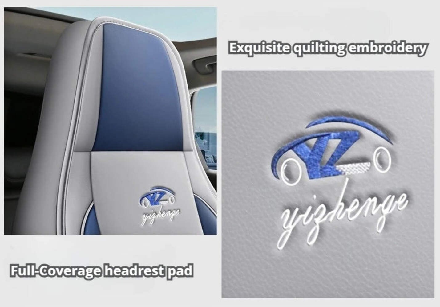 2pc Car Seat Covers for Integrated Headrests Effective Protection Comfortable
