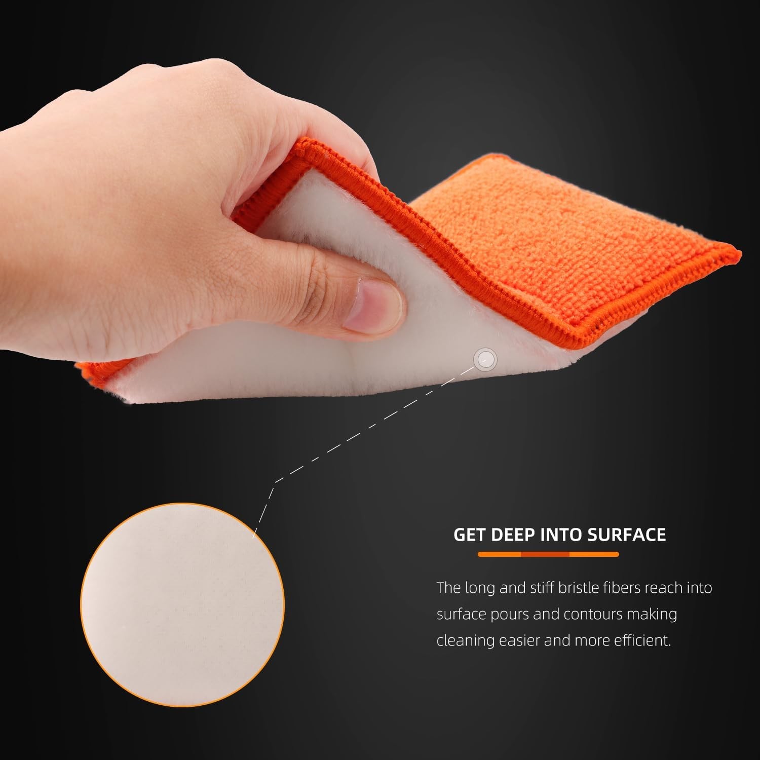 SPTA Car Interior Scrubbing Sponge, 8Pcs 8pcs Sponge