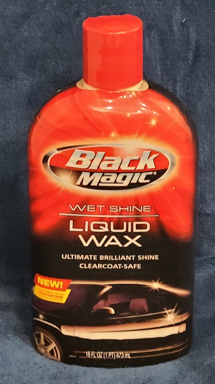 Vtg Car Wax 2002 BLACK MAGIC Wet Shine LiquidWax 16 oz **HTF** Half Full Bottle