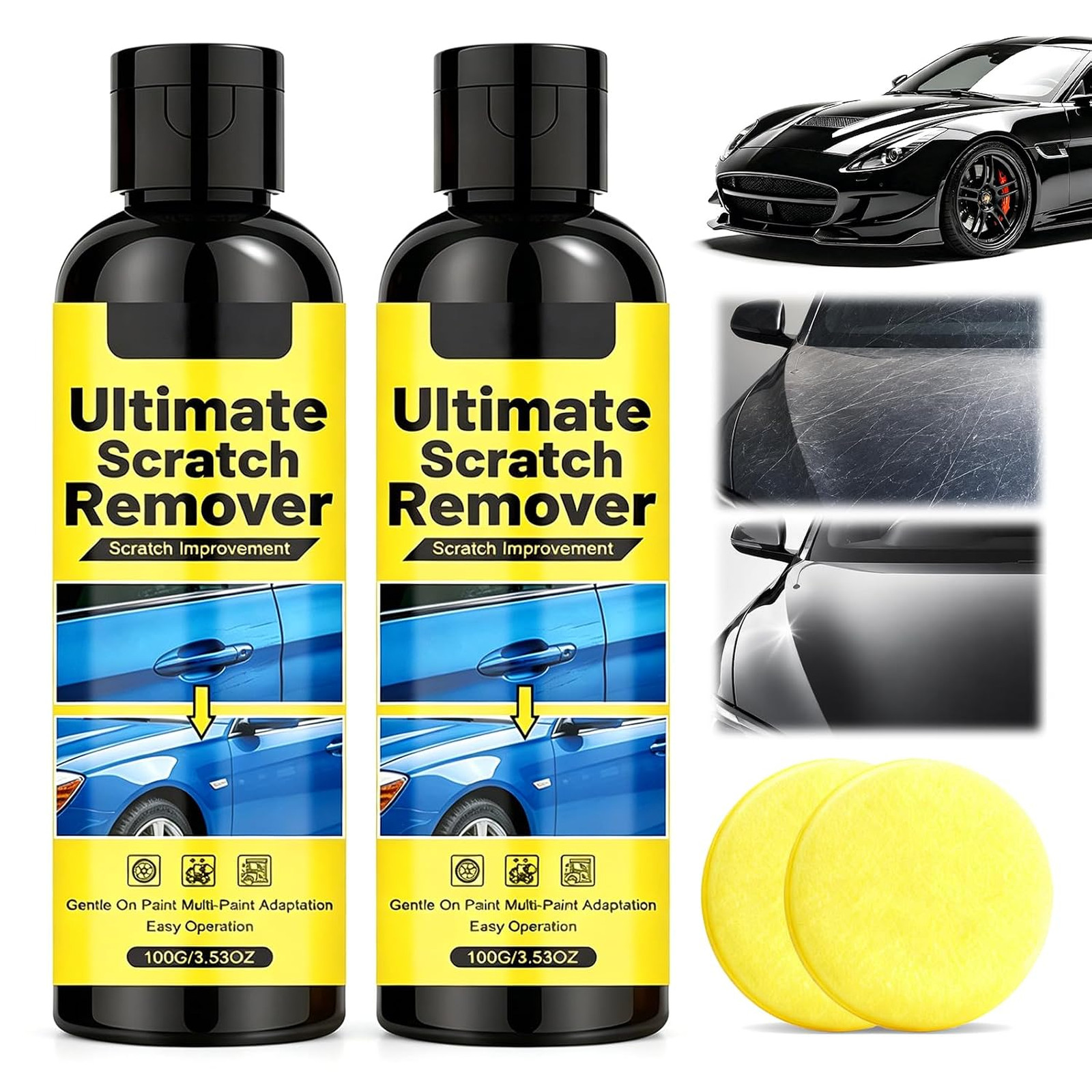 Car Scratch Remover Kit with Sponge for Deep and Surface Scratches Automotive