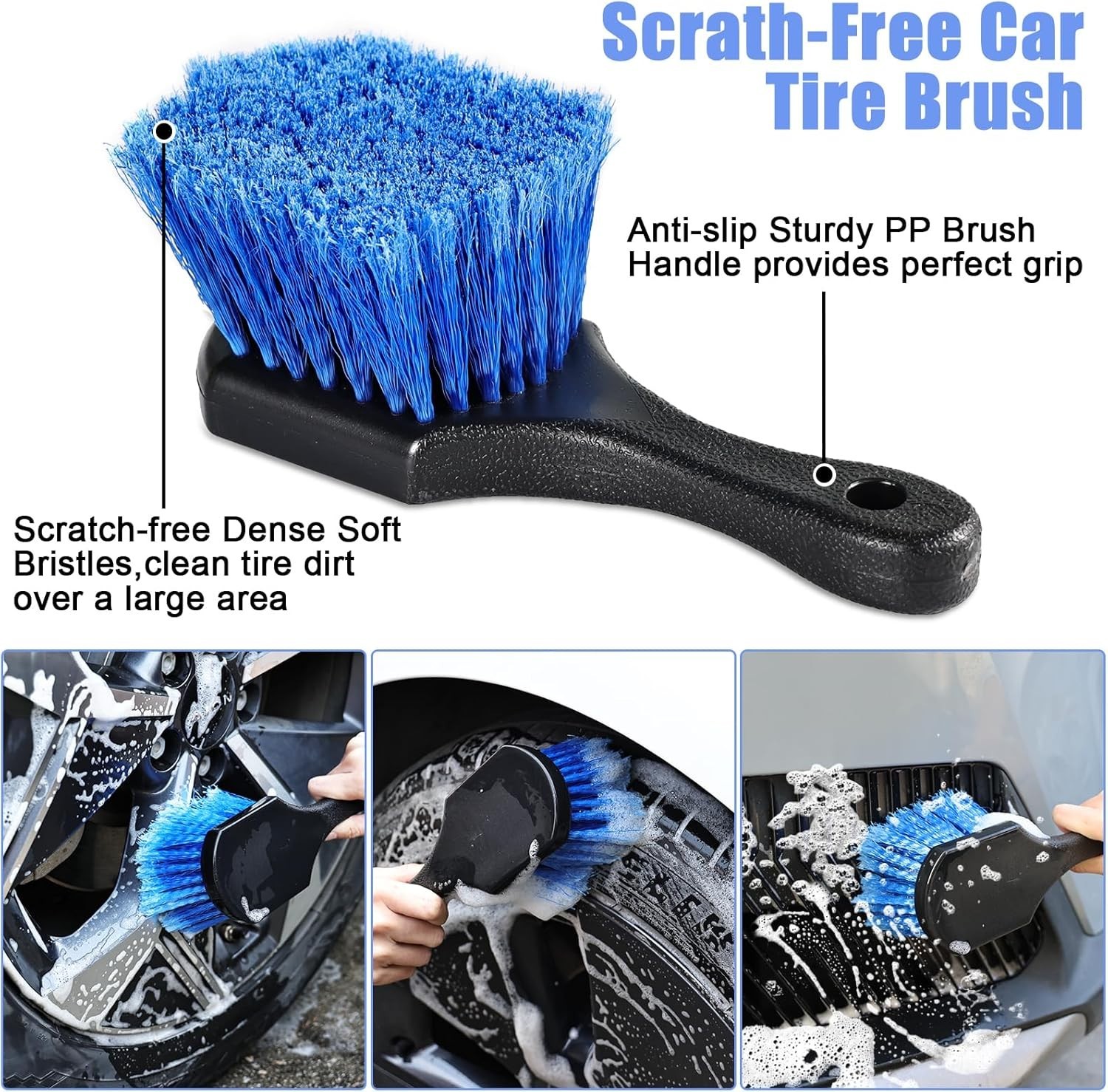 Scratch-Free Wheel Cleaning Brush