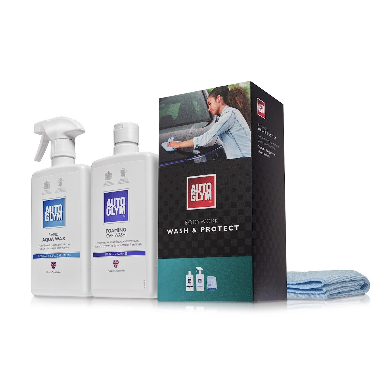 Autoglym Bodywork Wash and Protect – 4-Piece Car Cleaning Kit for Car Exteriors,