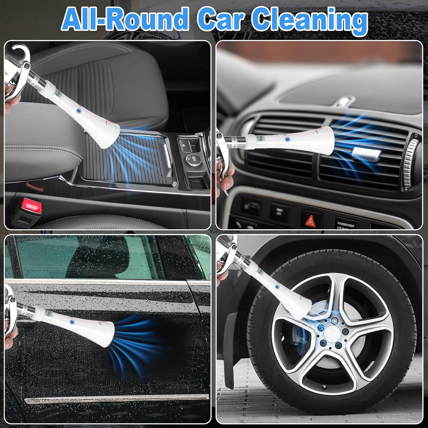 Car Dryer Air Blower Gun with Tapered Nozzle for Dust and Surface Cleaning