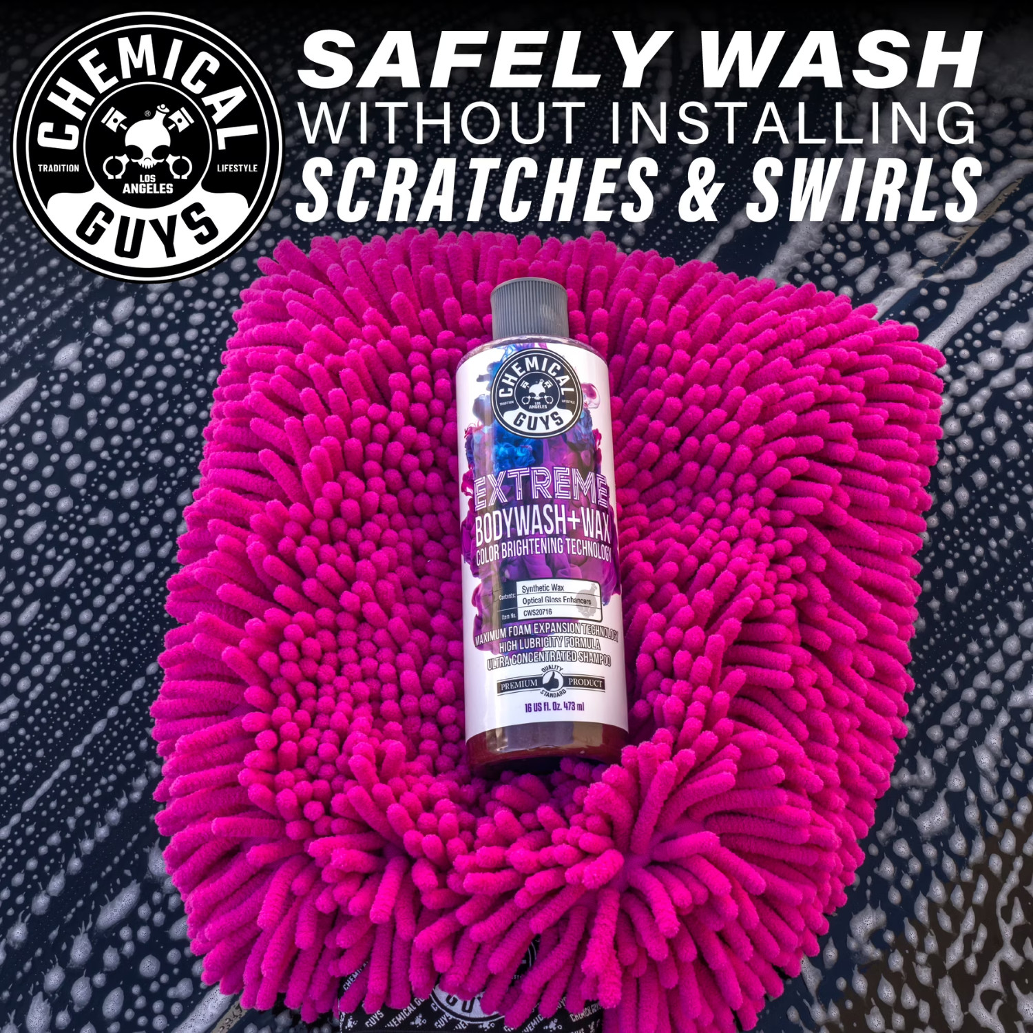 Chemical Guys Foaming Car Soap For Cars 64 fl oz (Half Gallon) Grape Scent