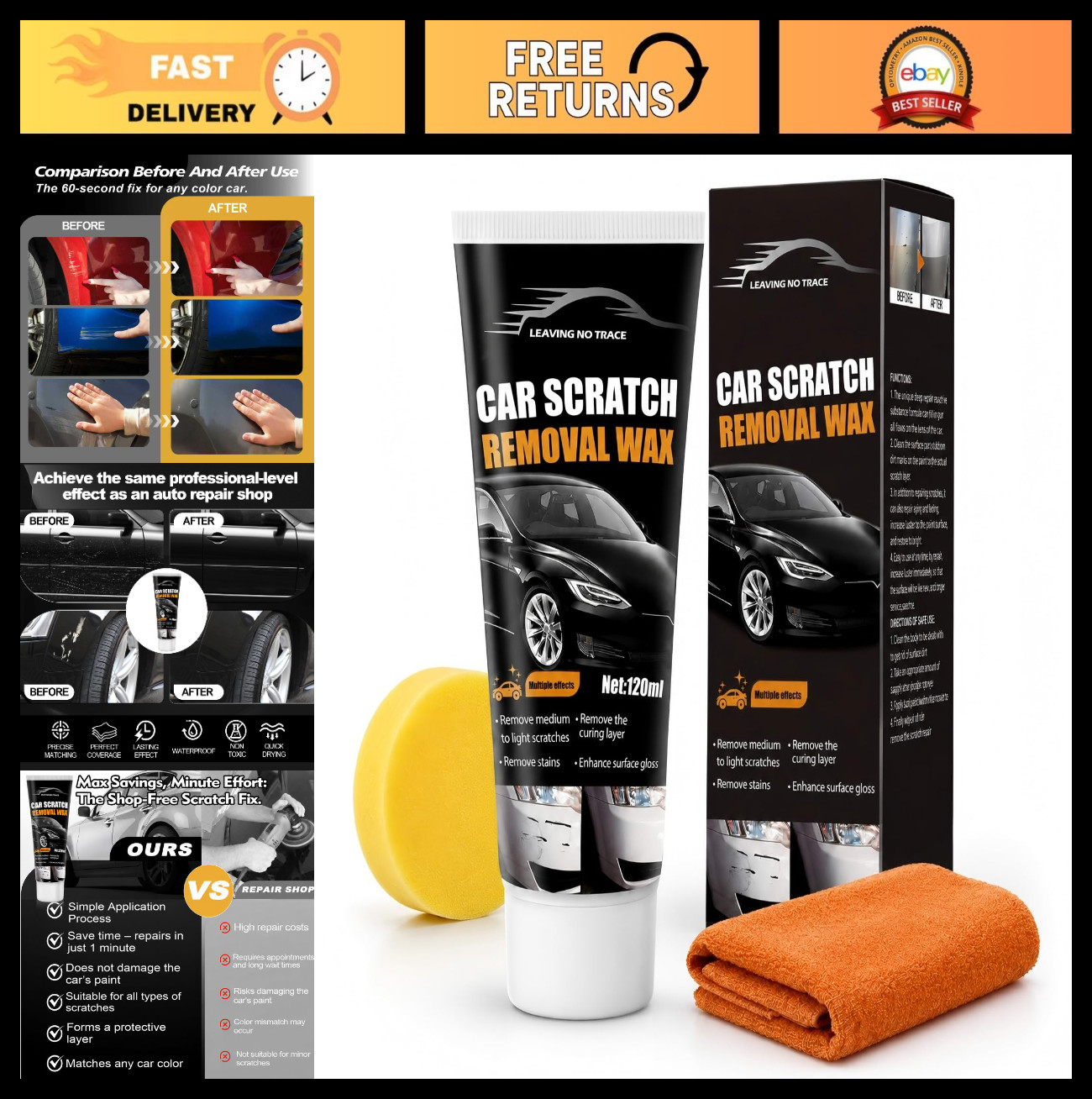 Upgraded Car Scratch Remover Kit for Deep Scratches – Paint Repair Solution (1PC