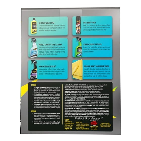 Meguiar’s Complete Car Care Kit, Car Detailing Gift Set for Car Lovers US