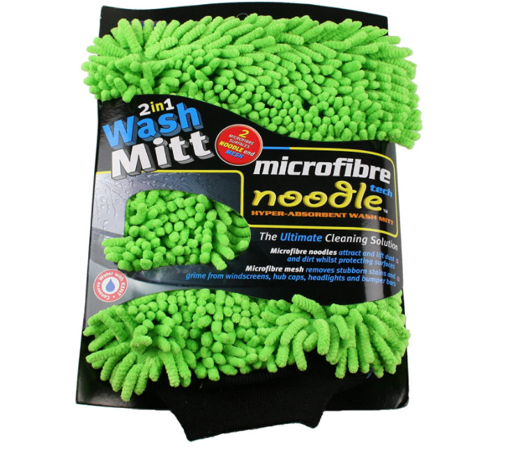 NEW KENT CAR CARE 2 IN 1 MICROFIBRE NOODLE MESH WASH MITT Cleaning Sponge Q2429