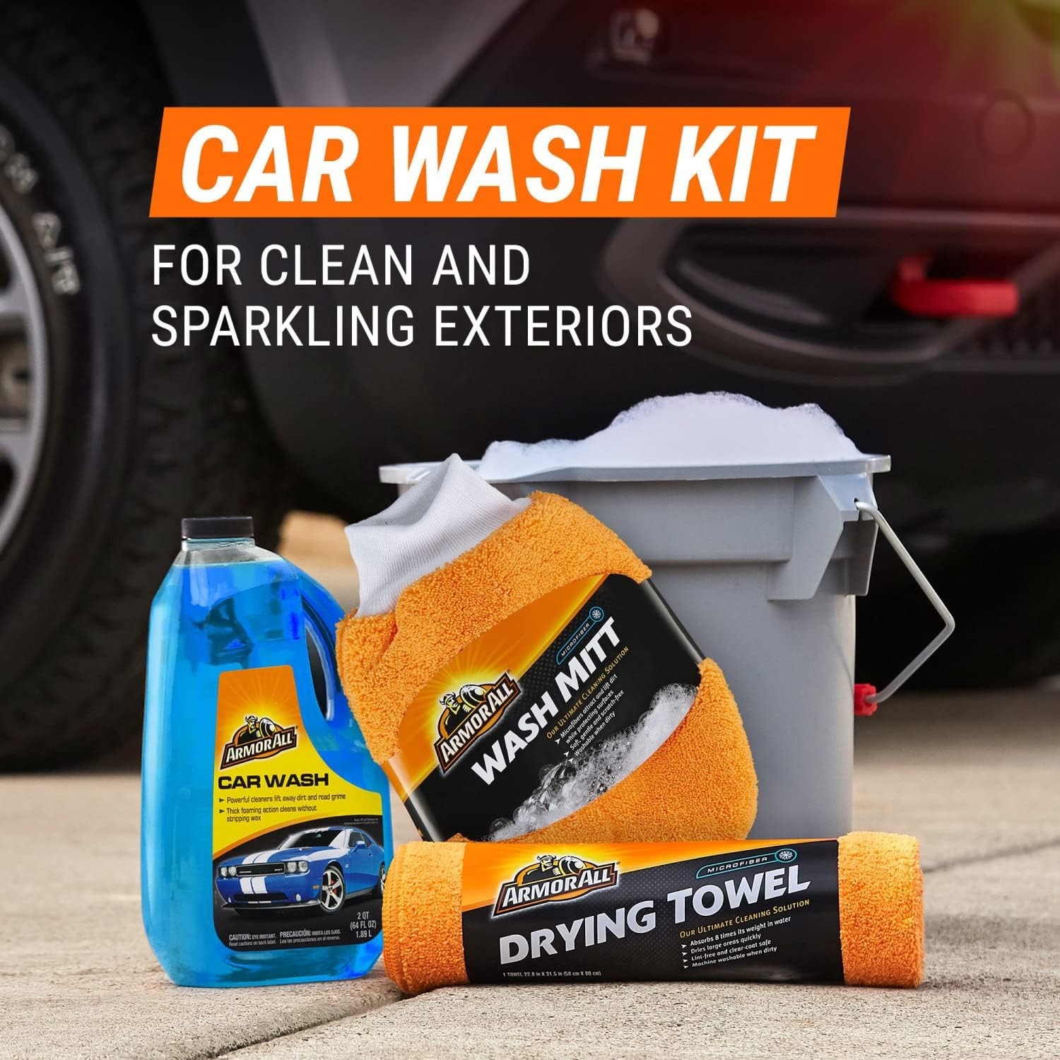 Car Wash and Cleaner Kit, Includes Cleaning Wipes for Car Interior, Cleaner C…