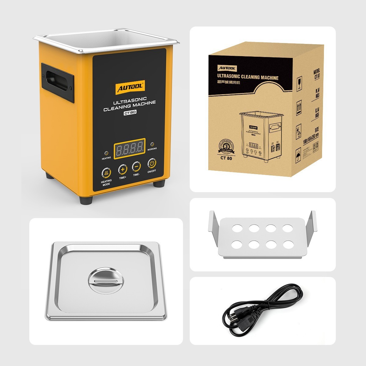 Ultrasonic Cleaning Machine Cleaner For Car Fuel Injector Jewelry W/ 1600ml Tank