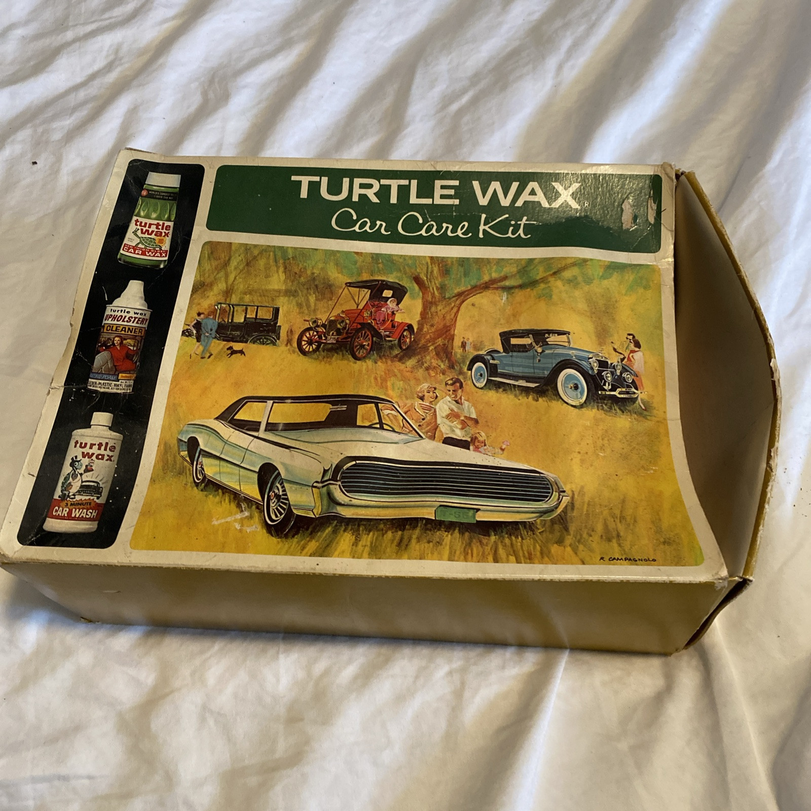 Vintage 70’S Turtle Wax Car Care Kit Wash & Wax New in Pack Old Xmas Present