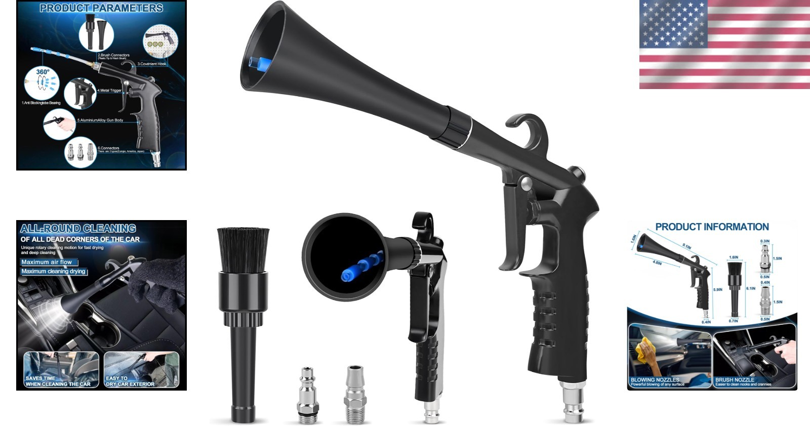 Multifunctional Car Air Blow Gun – High Pressure Cleaning for Ultimate Detailing