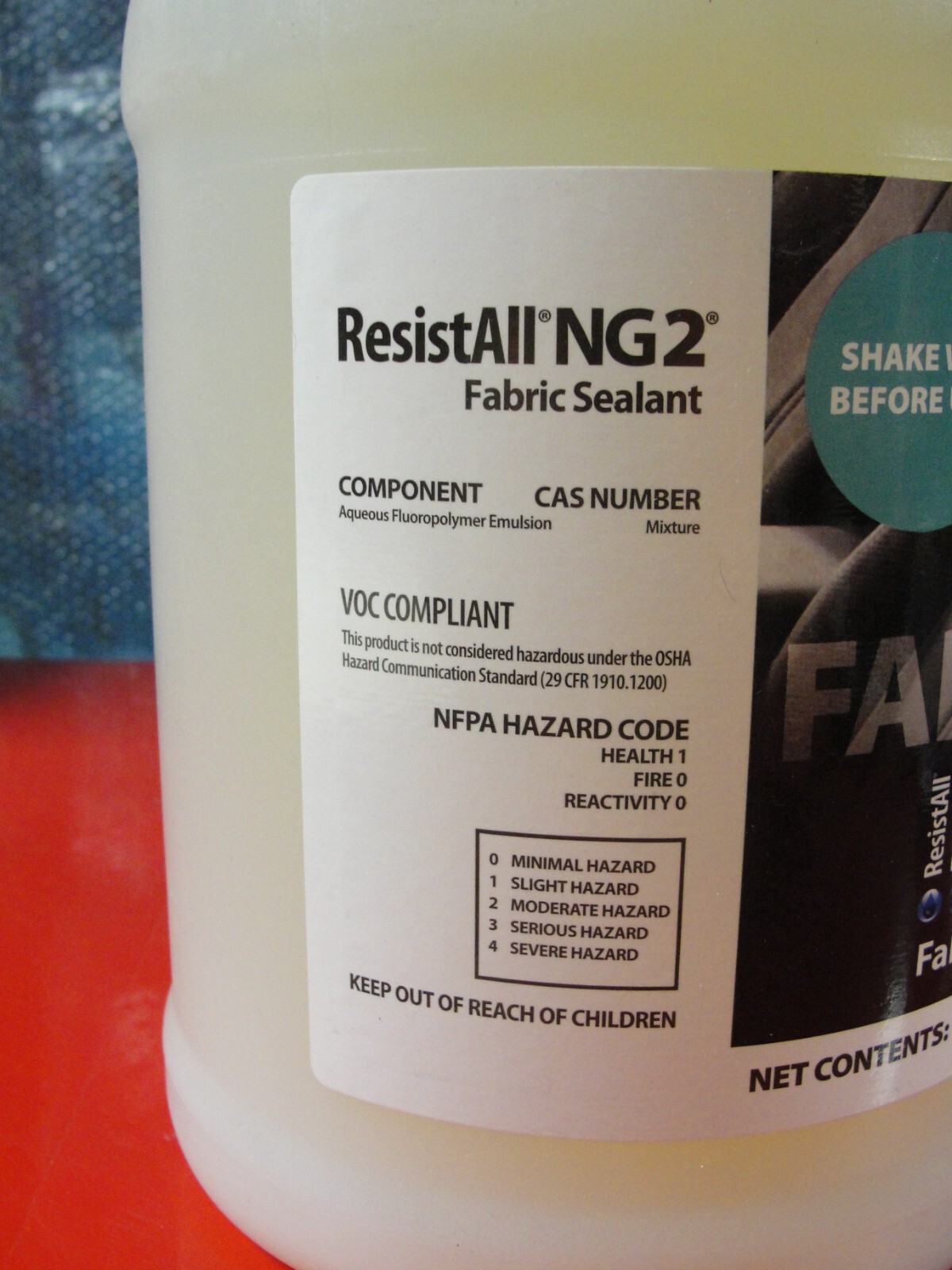 Resistall Enviroguard Next Generation NG 2 Fabric Protector Renewer 1 Gallon.
