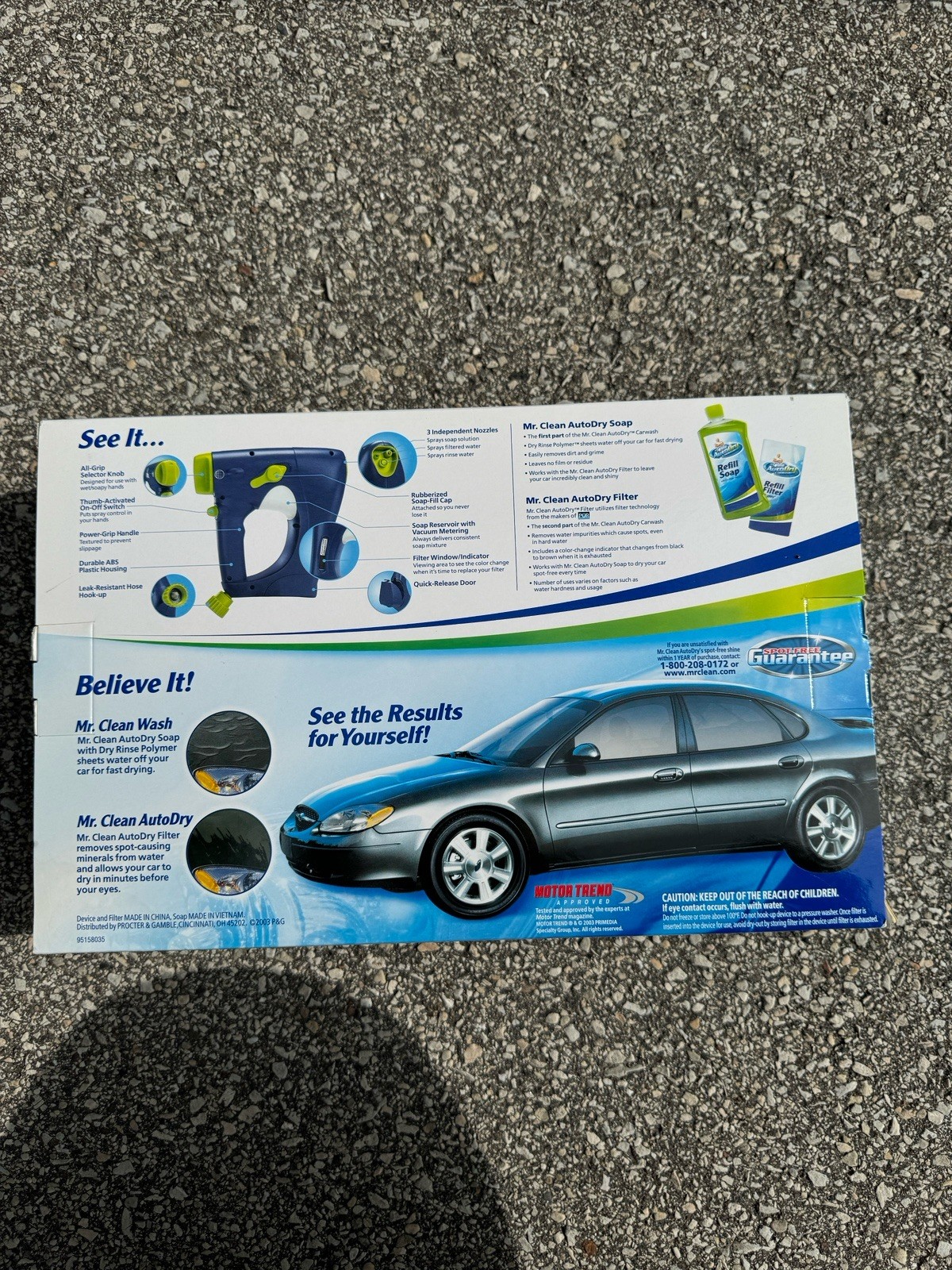 Mr Clean Auto Dry Car Wash Spot Free Clean & Shine Spray System Starter Kit New