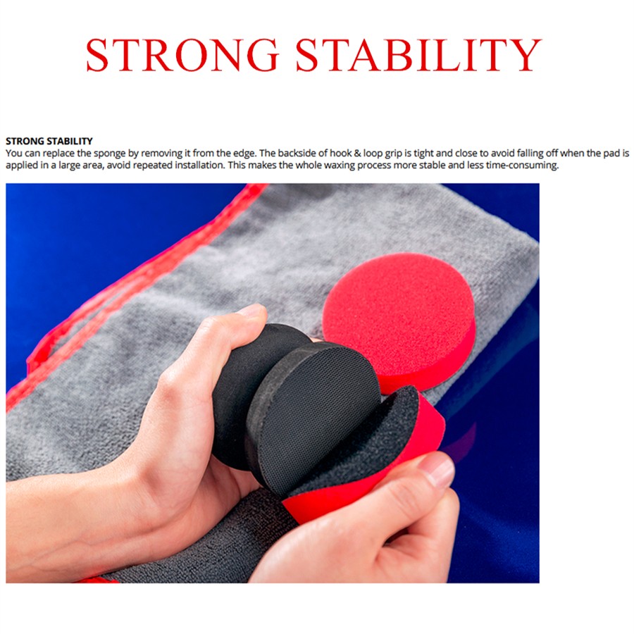 Car Hand Wax Applicator Pad Kit 3 Inch Dia Sponge Tire Dressing Applicator Pad
