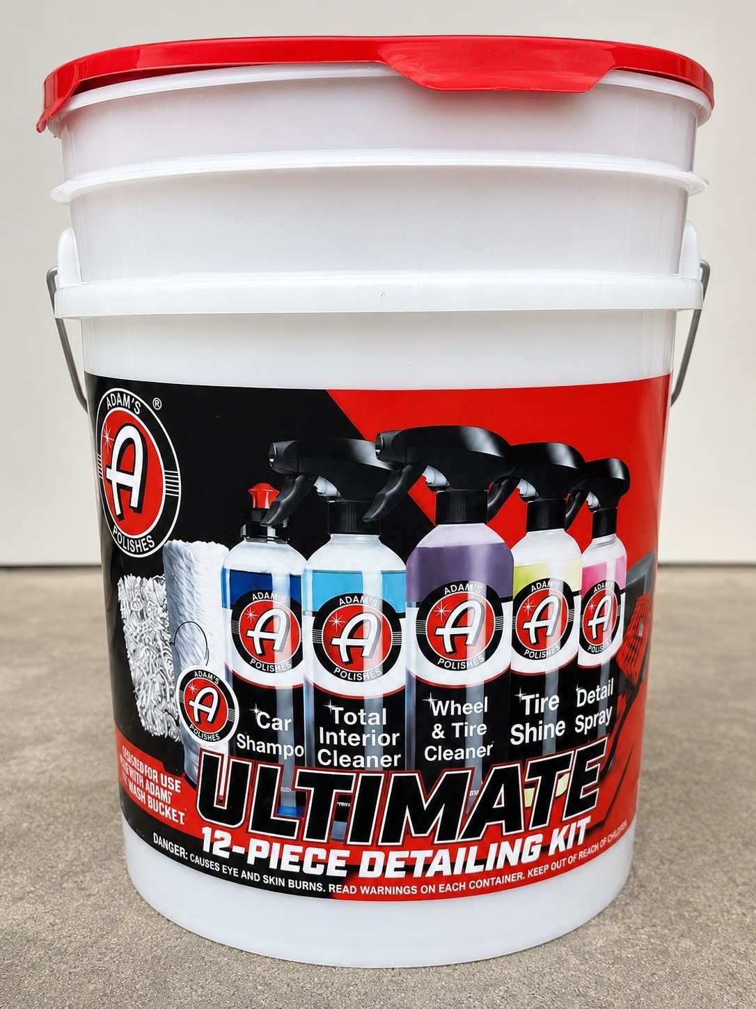Adam’s Polishes Ultimate 12 Piece Car Detailing Kit Bucket Set New