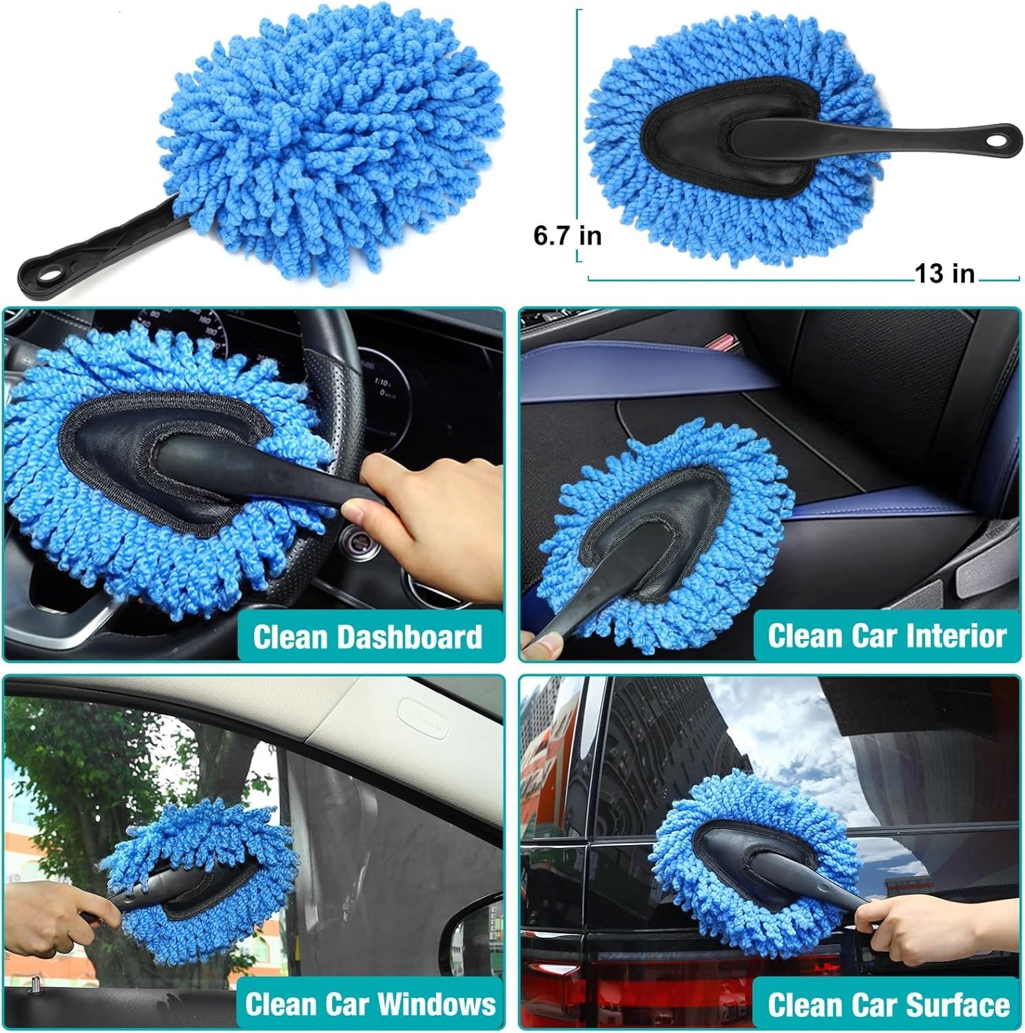 Car Interior Dust Detailing Cleaning Gel and Brush Kit – Reusable & Effective