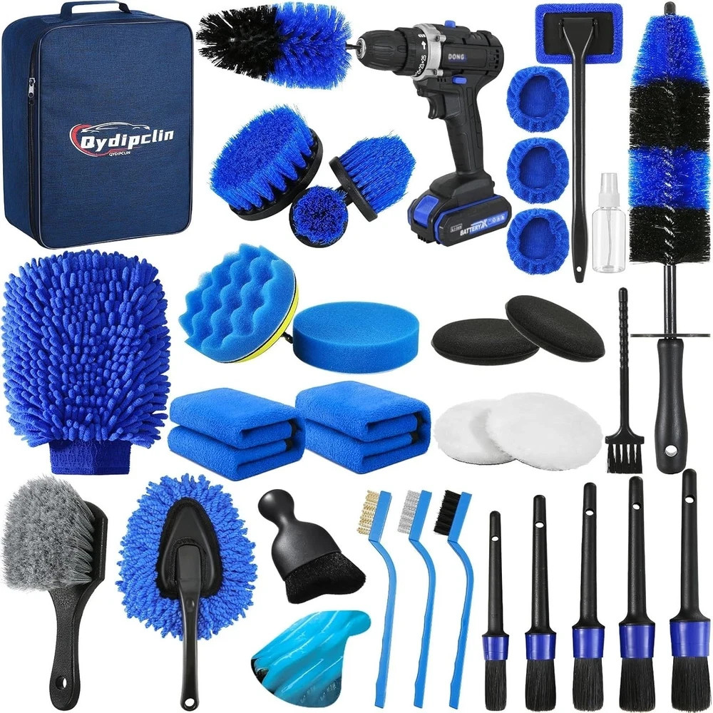 Car Detailing Kit Car Wash Supplies Brush Set Interior Exterior Wheels Cleaning