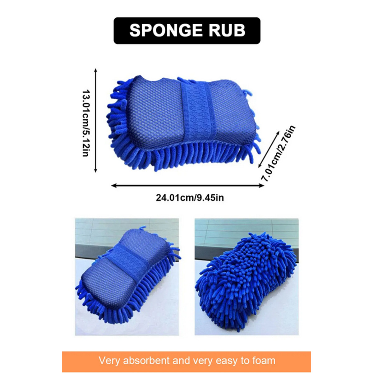 Car Washing Brush Set Towel Tire Wheel Gap Cleaning Tool Sponge Rub Kit W/Bag