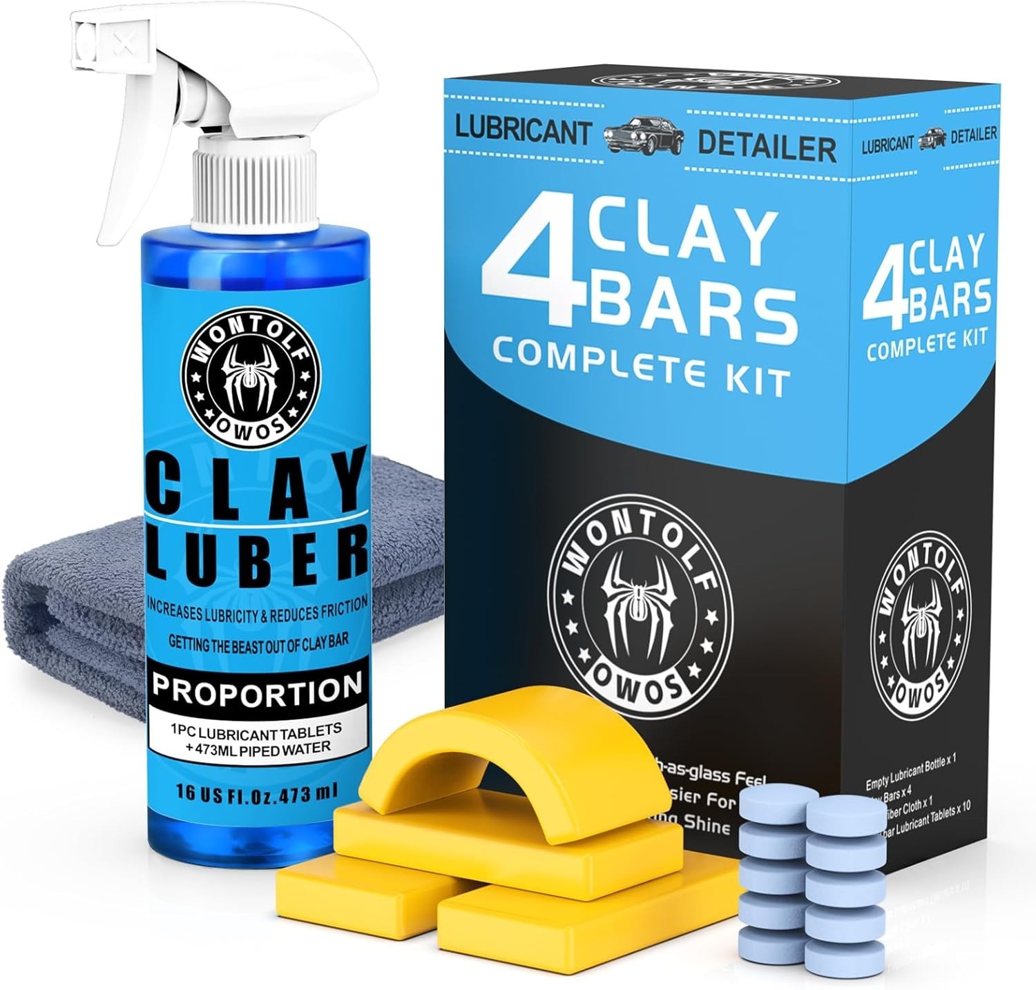 Clay Bar Kit, Complete Clay Bars Auto Detailing Clay Luber Lubricant Car Wash…