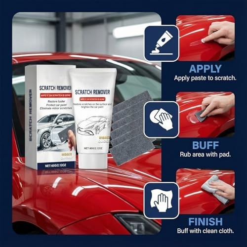 Car Scratch Remover Kit – Nano Sparkle Cloth, Quick & Easy Repair for All Colors