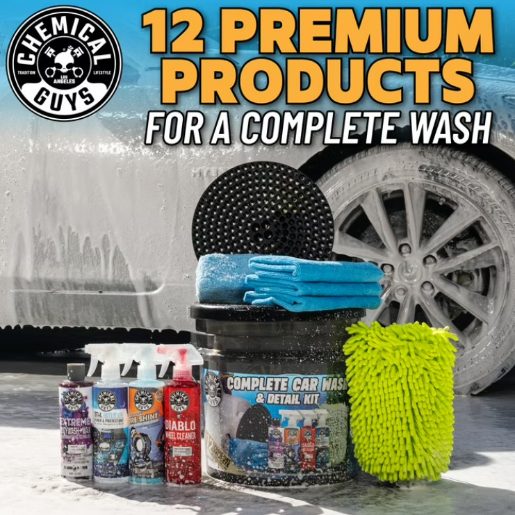 Chemical Guys 12 Piece Premium Complete Car Wash & Detail Kit