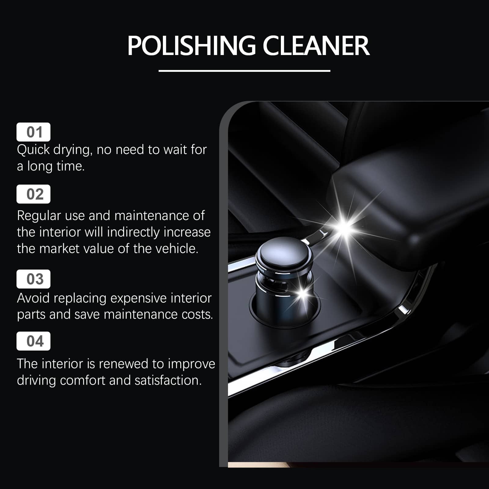 2025 New Polishing Cleaner Car Interior 100ml Vehicle Interior Cleaning Set