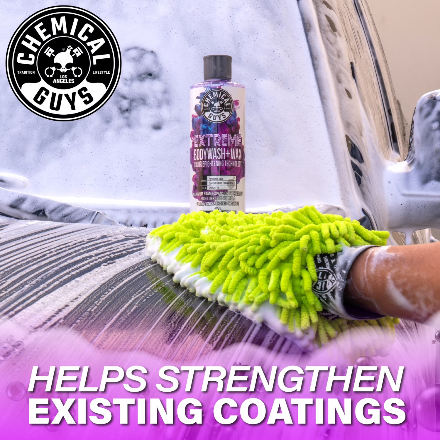 Chemical Guys Foaming Car Soap For Cars 64 fl oz (Half Gallon) Grape Scent