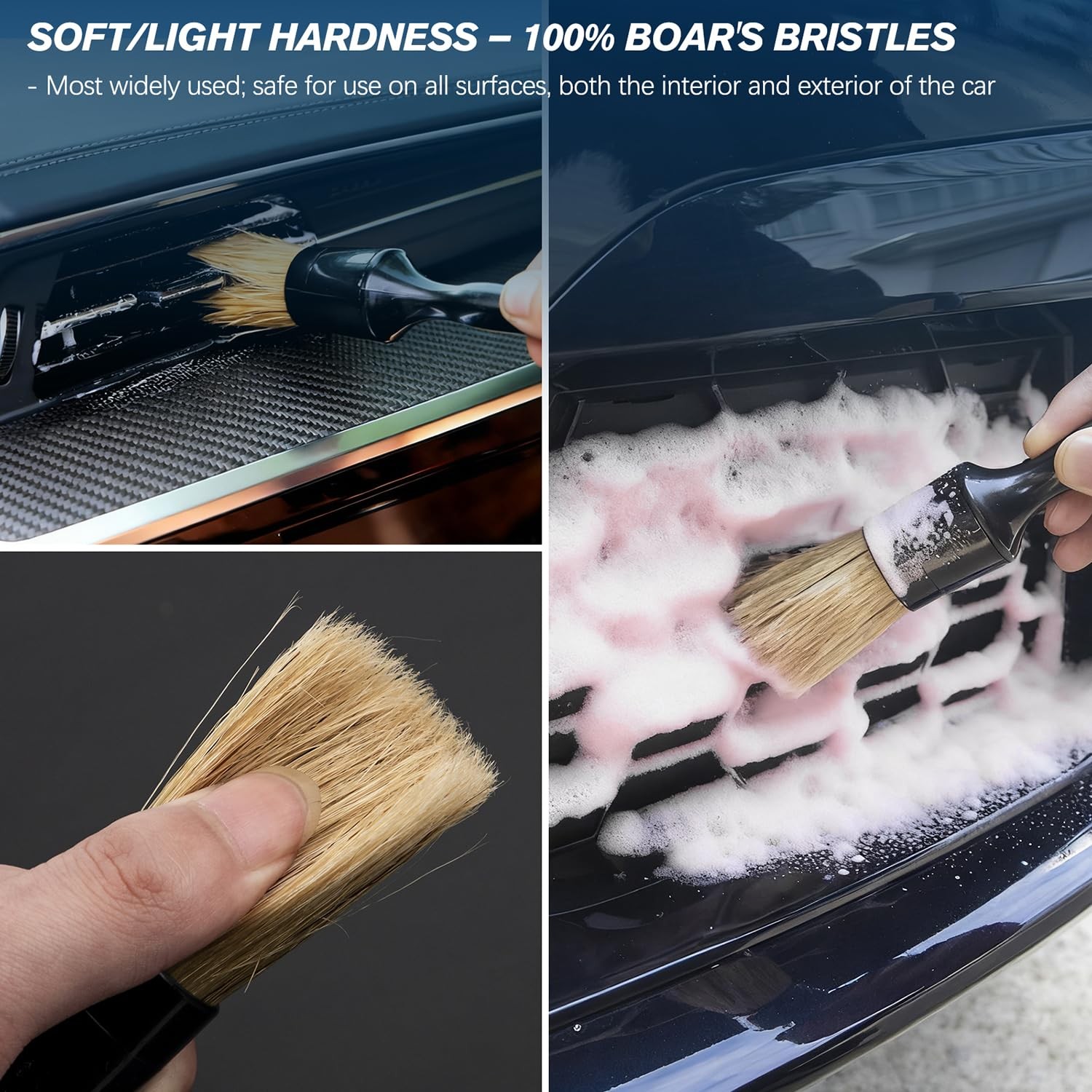 Menchingan Car Detailing Brushes Set, 8-Piece Auto Detail Cleaning Brush…