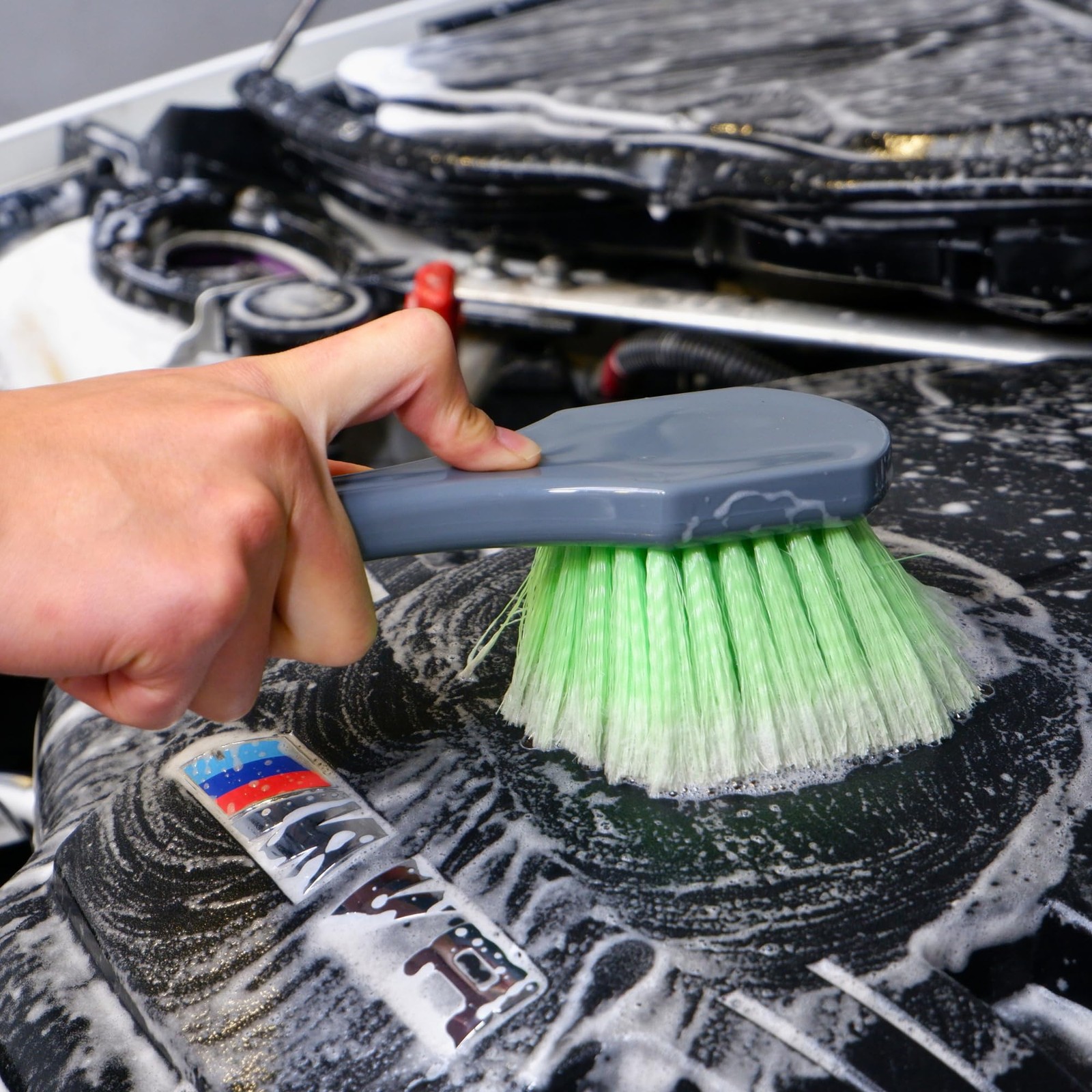 7PACK Car Engine Bay Details Cleaning Kit, Soft-bristled 7 Pack