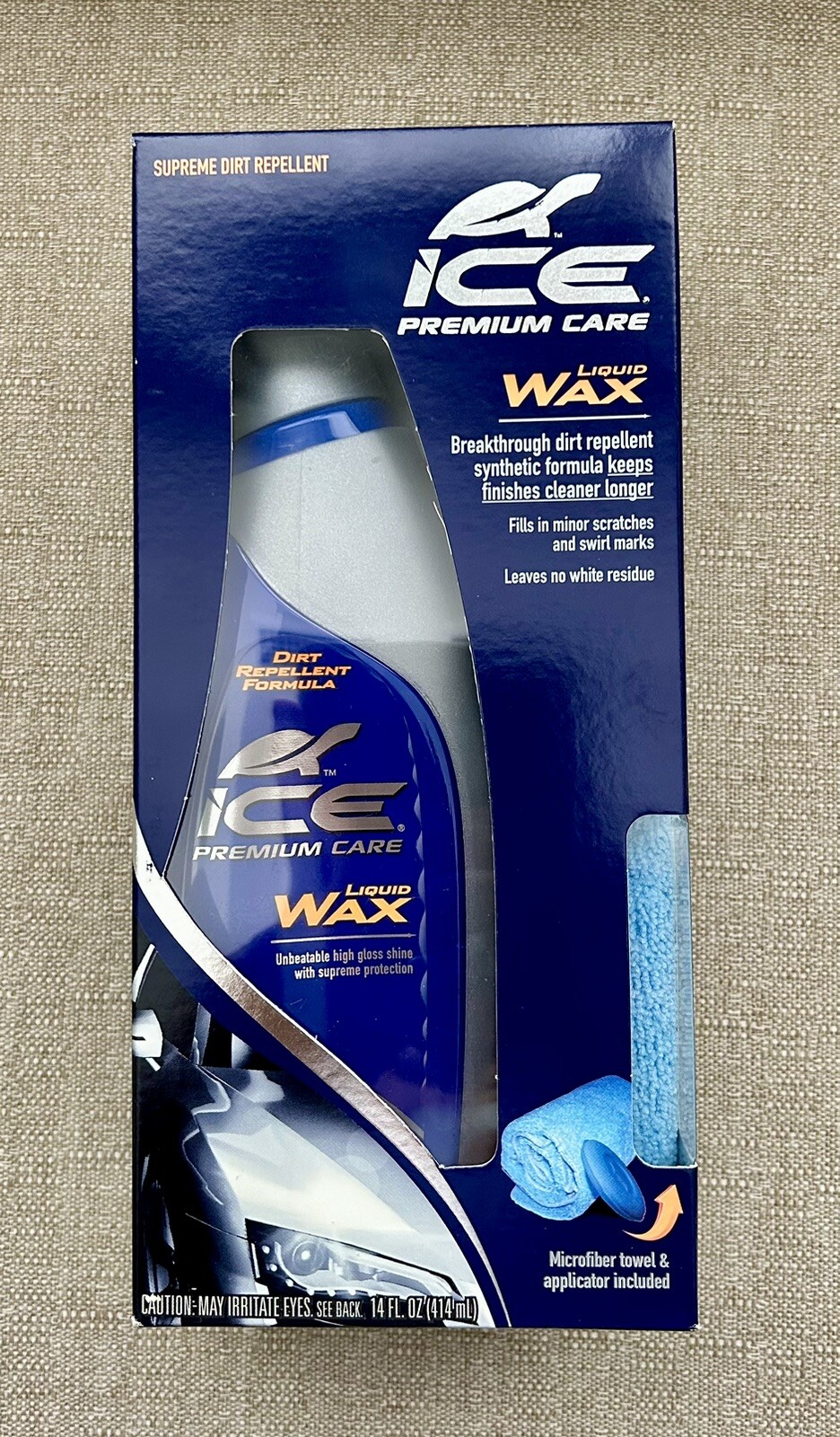 Turtle Wax Ice Premium Car Care Liquid Wax 14 Fl Oz – Includes Towel&Applicator