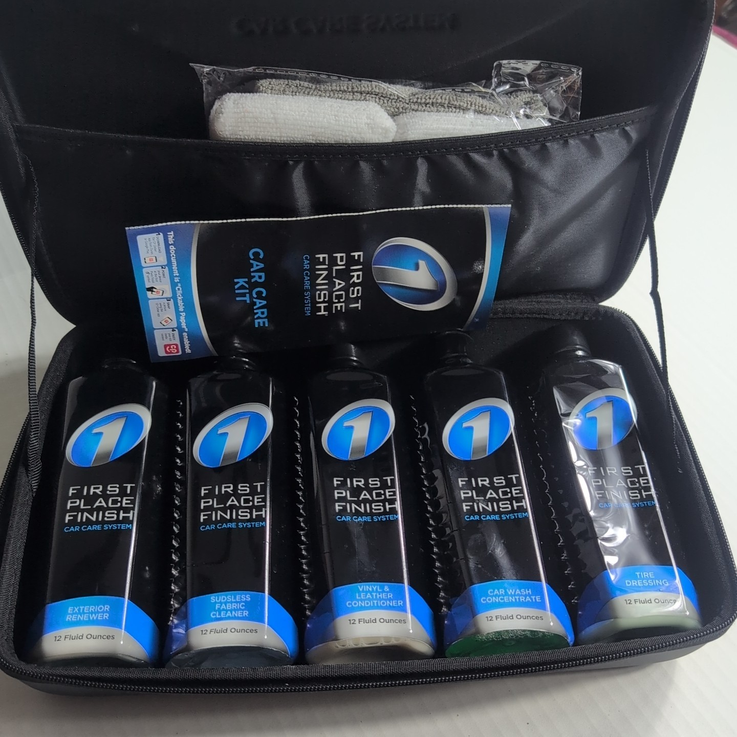 Premium First Place Finish Car Care Products System 12oz 5 Bottle Set NIP