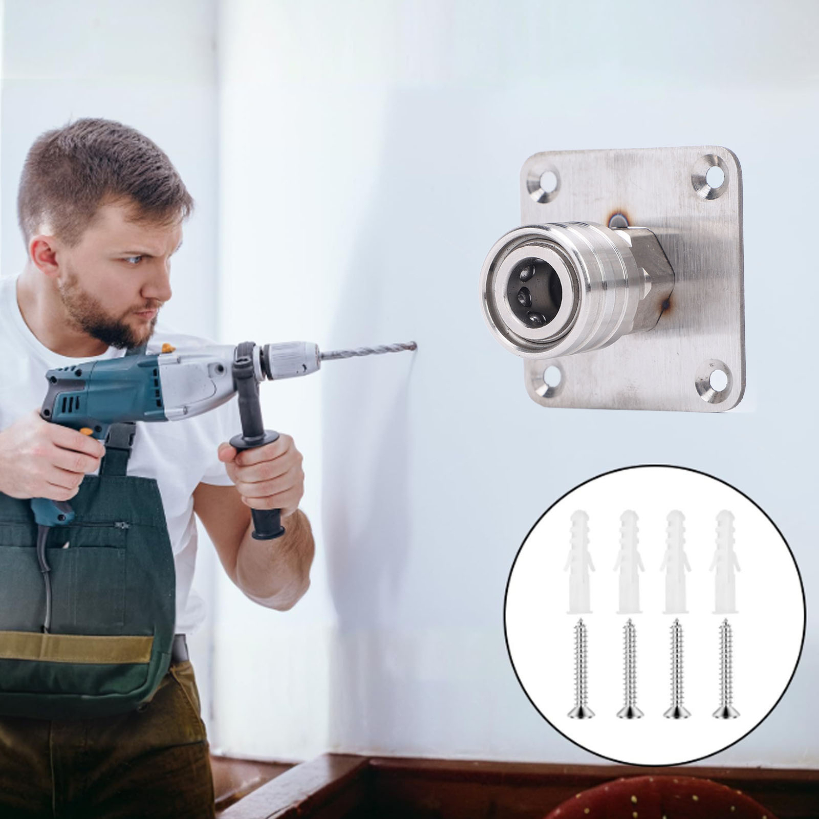New Pair Of Pressure Washer Foam Cannon Holder 1/4in Quick Connect Wall Mount