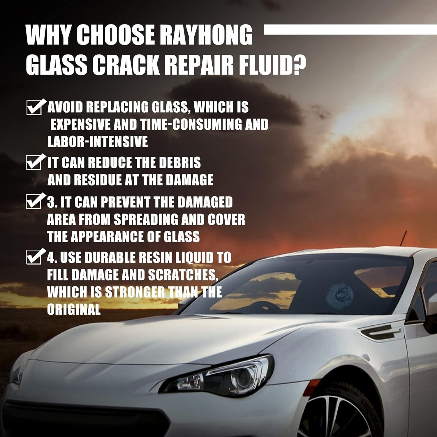 Sinlge Box CrackFix Windshield Repair Kit – Fix Chips & Cracks Fast