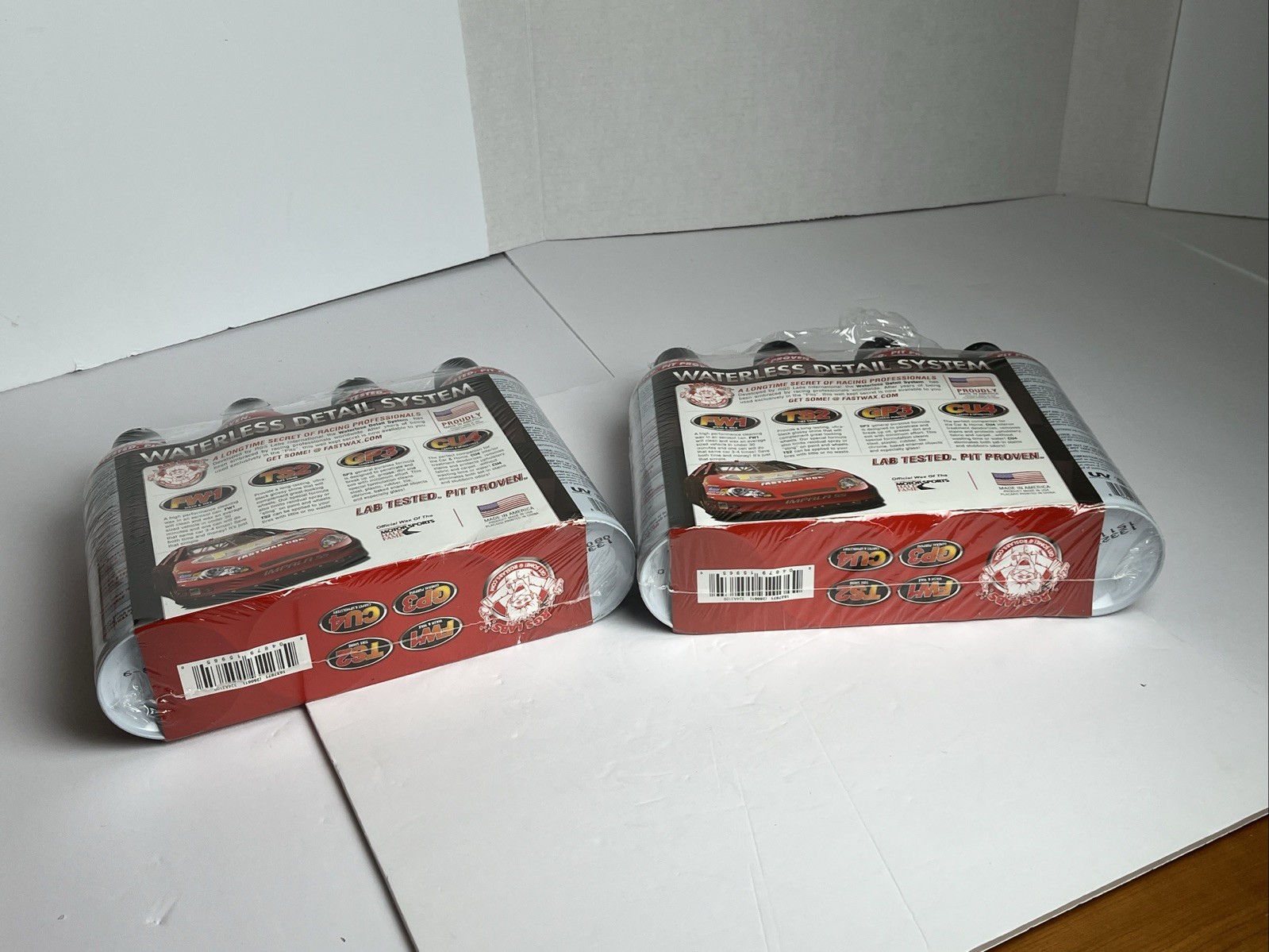 2x 4-Packs RGS Labs Waterless Detail System Fast Wax FW1 TS2 GP3 CU4 Cleaner New