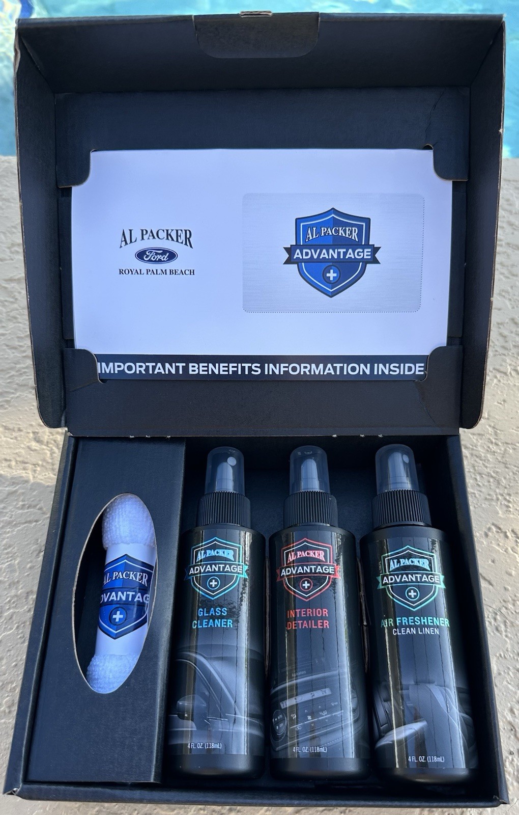 Al Packer Ford 4 Piece Auto Detailing Kit Gift Box – Ford Dealer Detail Kit NEW