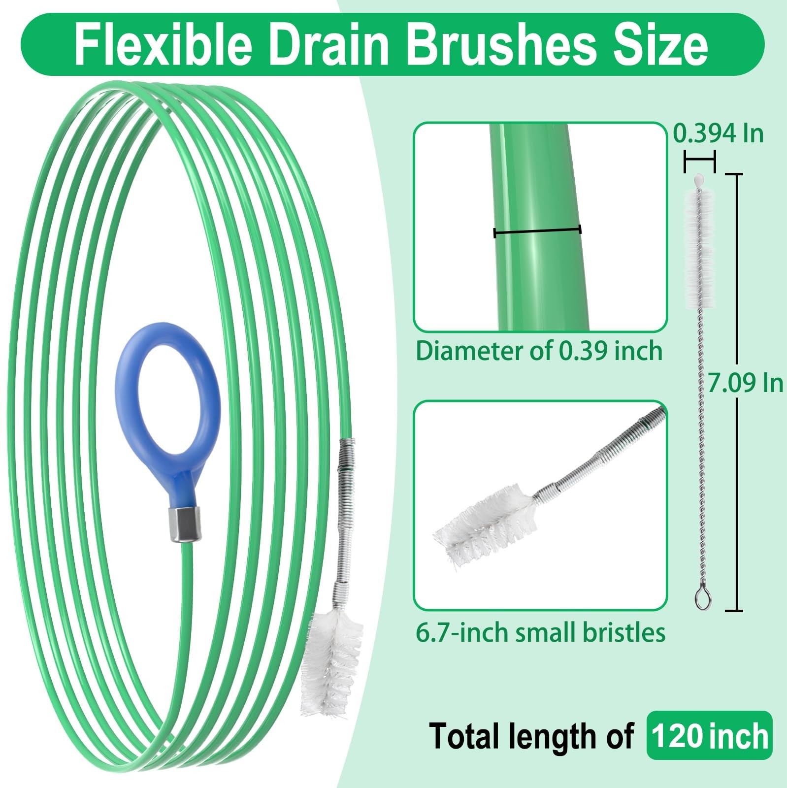 Auto Sunroof Drain Cleaning Tool, 120 Inch Flexible Tube 120
