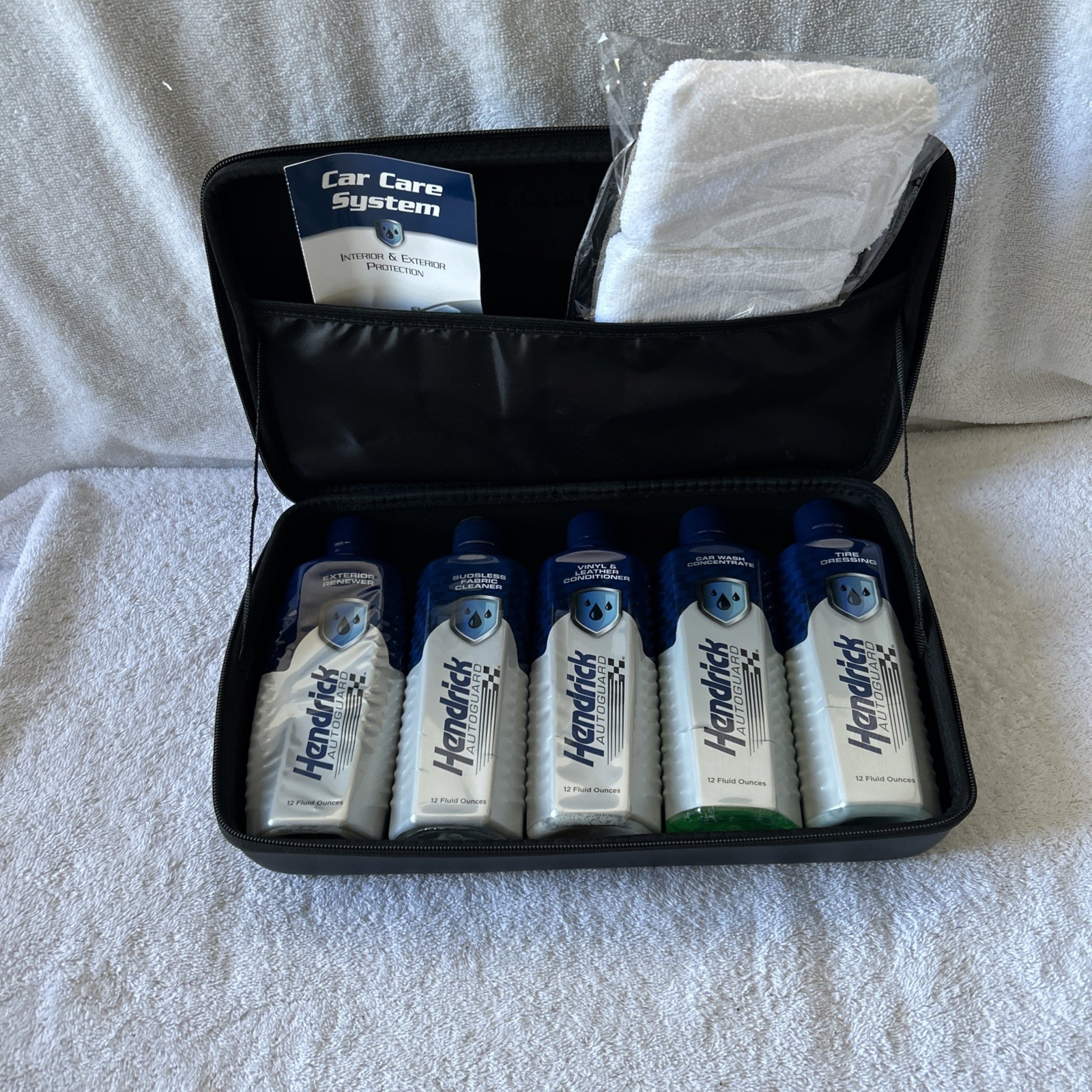 Hendrick Autoguard Car Care System New All Sealed In Sturdy Soft Zip Up Case NEW