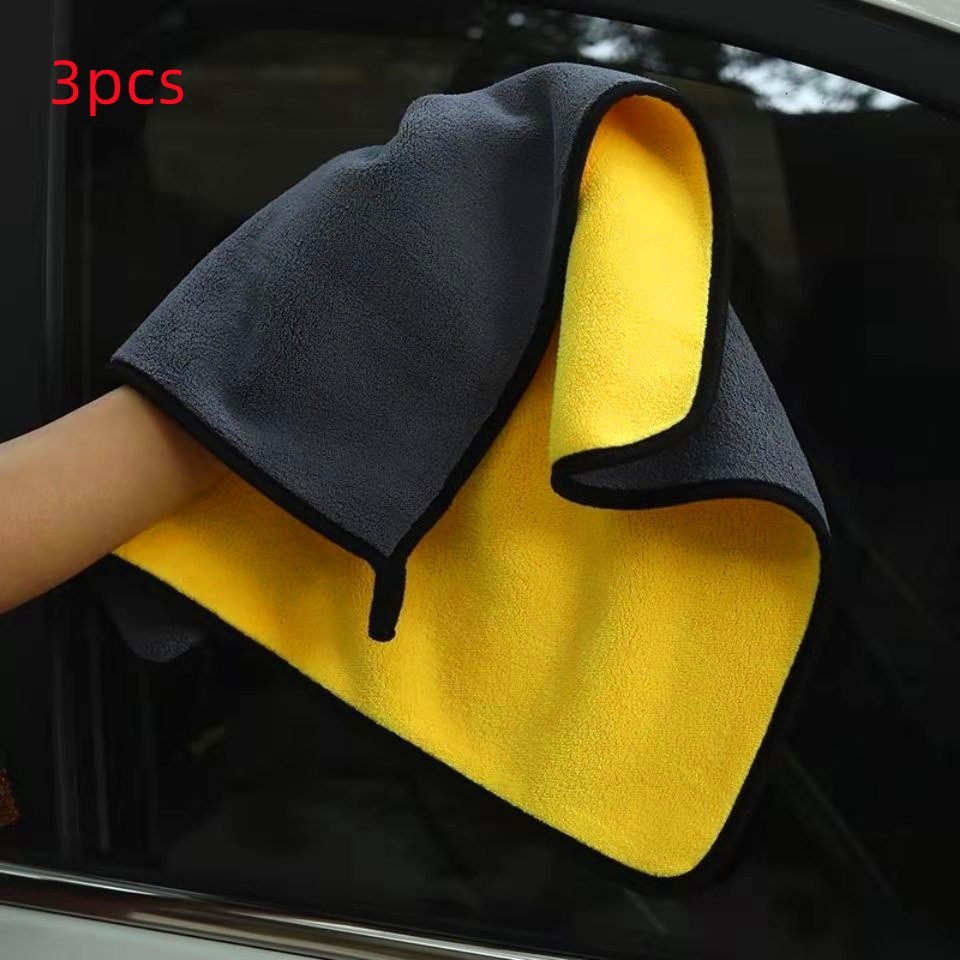 Double Sided Microfiber Car Wash Towel Soft Cleaning Drying Cloth Two Color