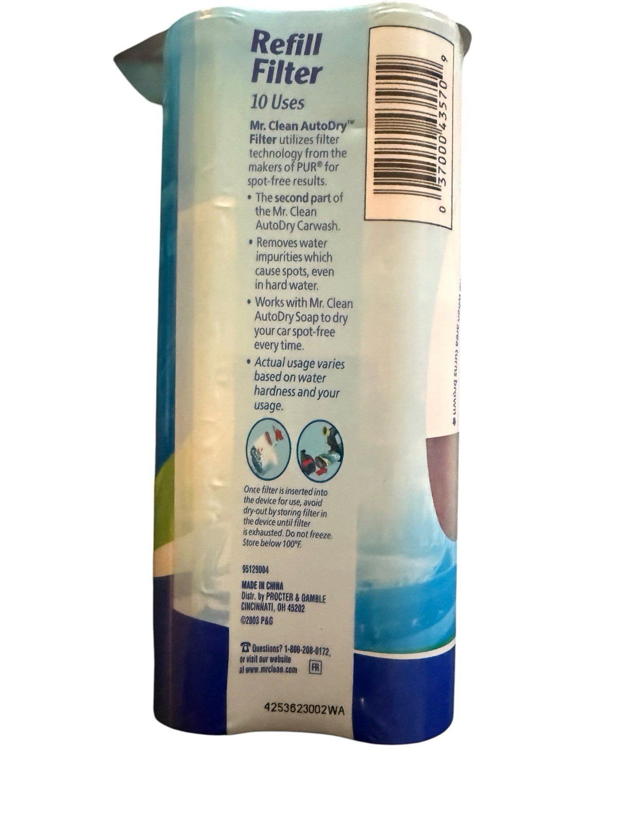 Mr. Clean Auto Dry Car Wash Refill Filter 10 Uses Disposable New Autodry Carwash