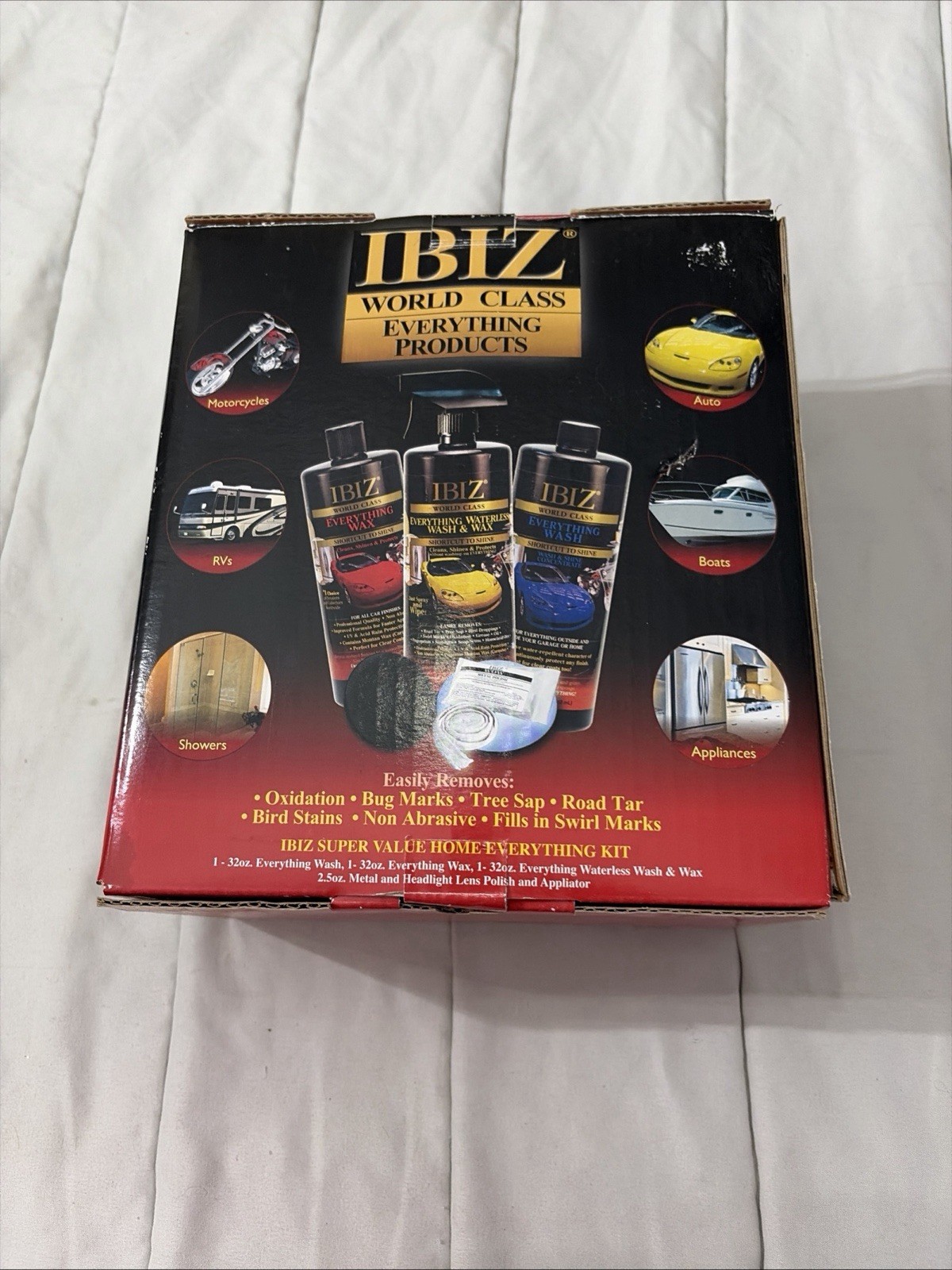 IBIZ World Class Everything Products Car Wash & Wax Polish Open Box. Never used.