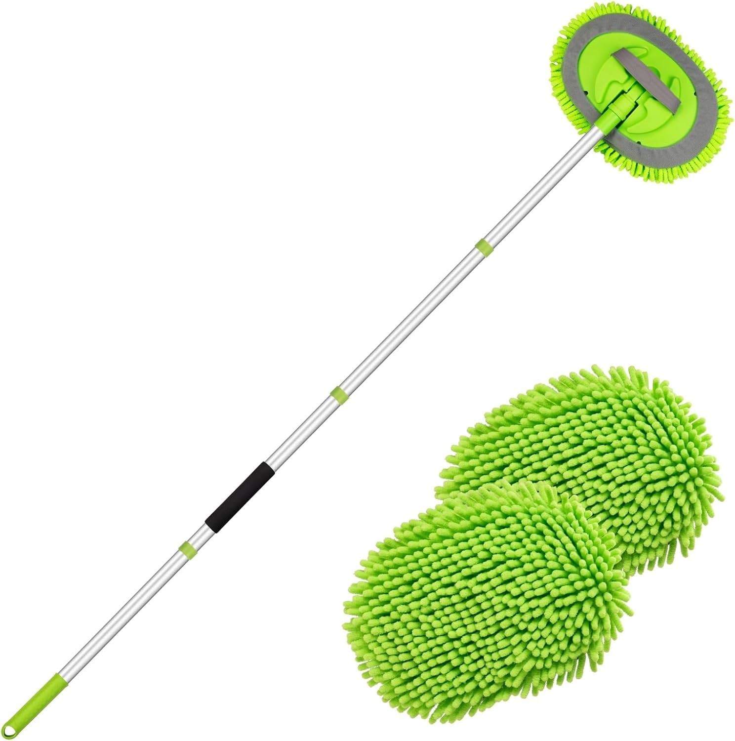 62″ Adjustable Car Wash Brush Kit with Chenille Microfiber for Scratch-Free S…