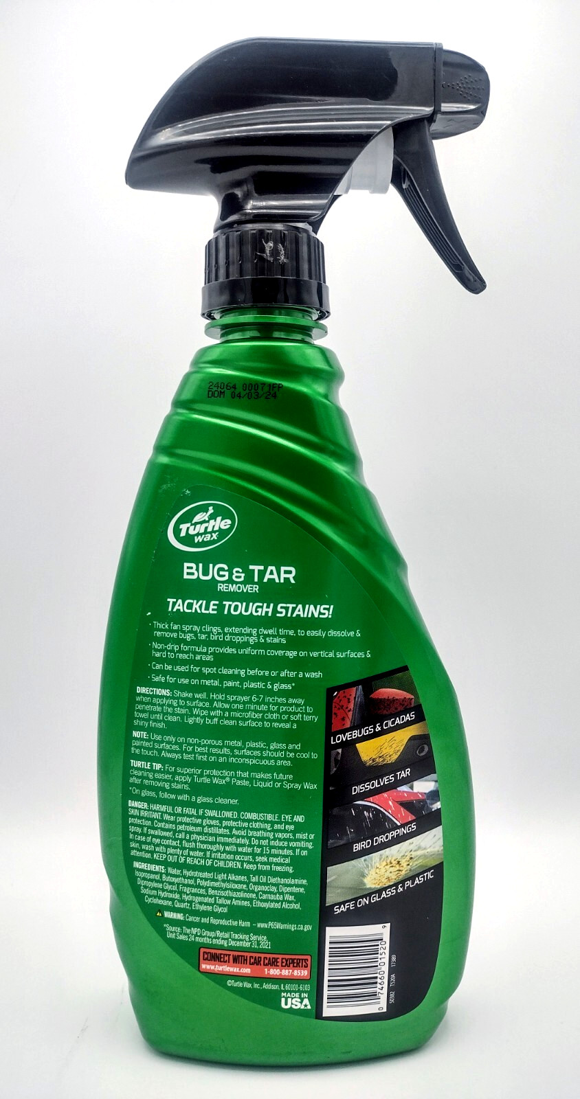 Turtle Wax Bug & Tar Remover Powerful Auto Cleaner 16 fl oz For Car Truck SUV