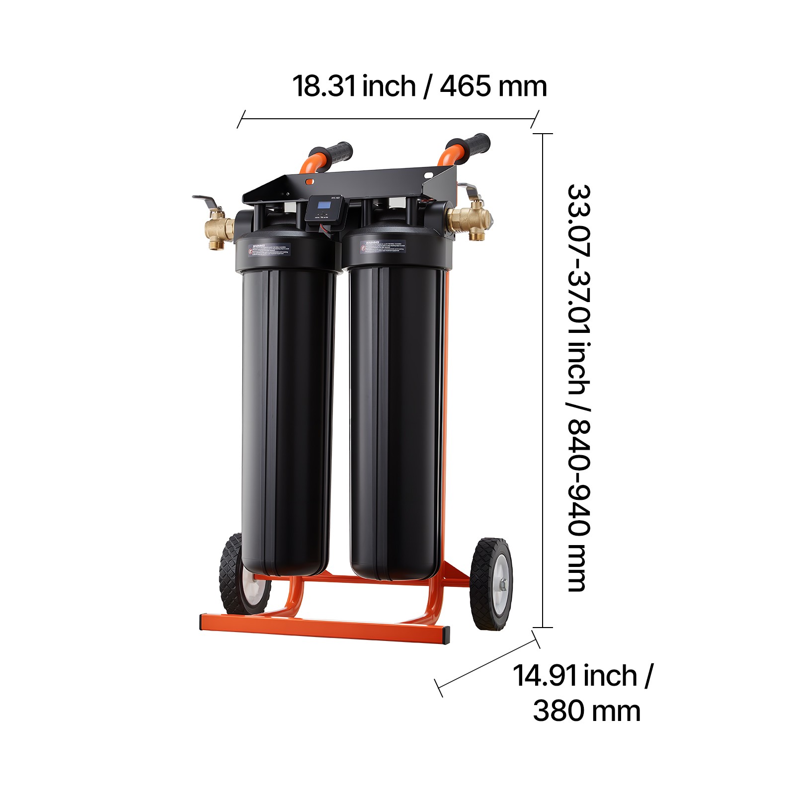 Uimoso Deionized Water Filtration System for Spot-FreeCar Wash with 2 x 4L Resin